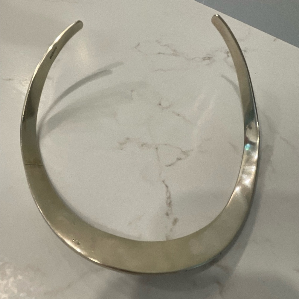 Vintage Mexico Sterling Silver 925 Turquoise collar necklace - Picture 6 of 7